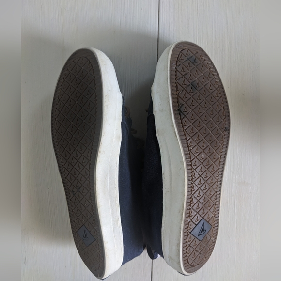 Women's Sperry Top Sliders Navy Blue Canvas Sneakers| 7 - Picture 6 of 6